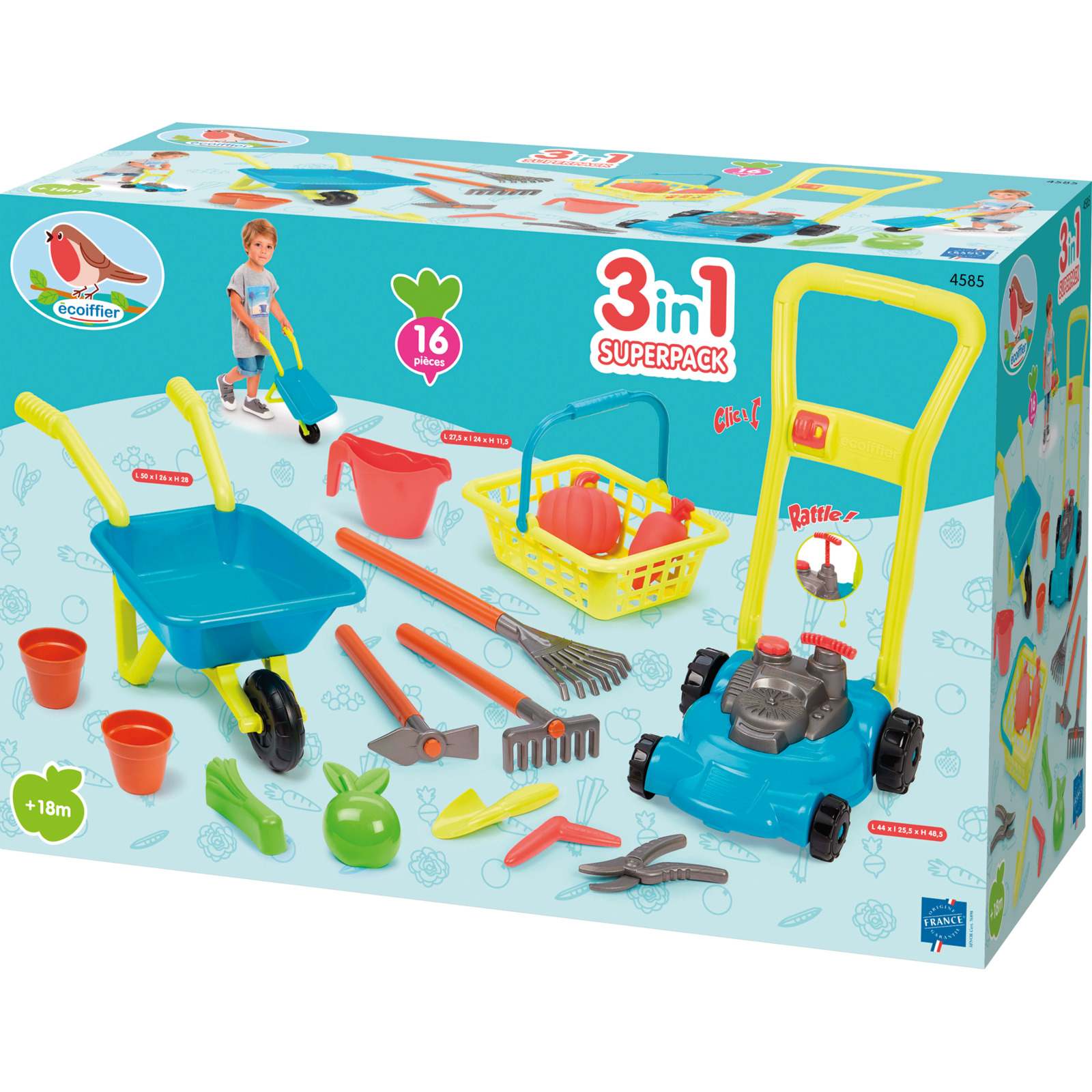 Écoiffier Garten-Set 3in1