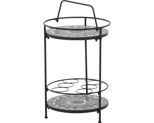 Siena Garden Como bijzettafel Ø 42 x 74 cm zwart