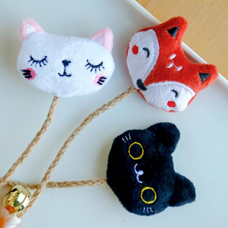 (3er Set) Interaktives Katzen Catnip Spielzeug Katzenminze Spiel mit Feder   Glocke
