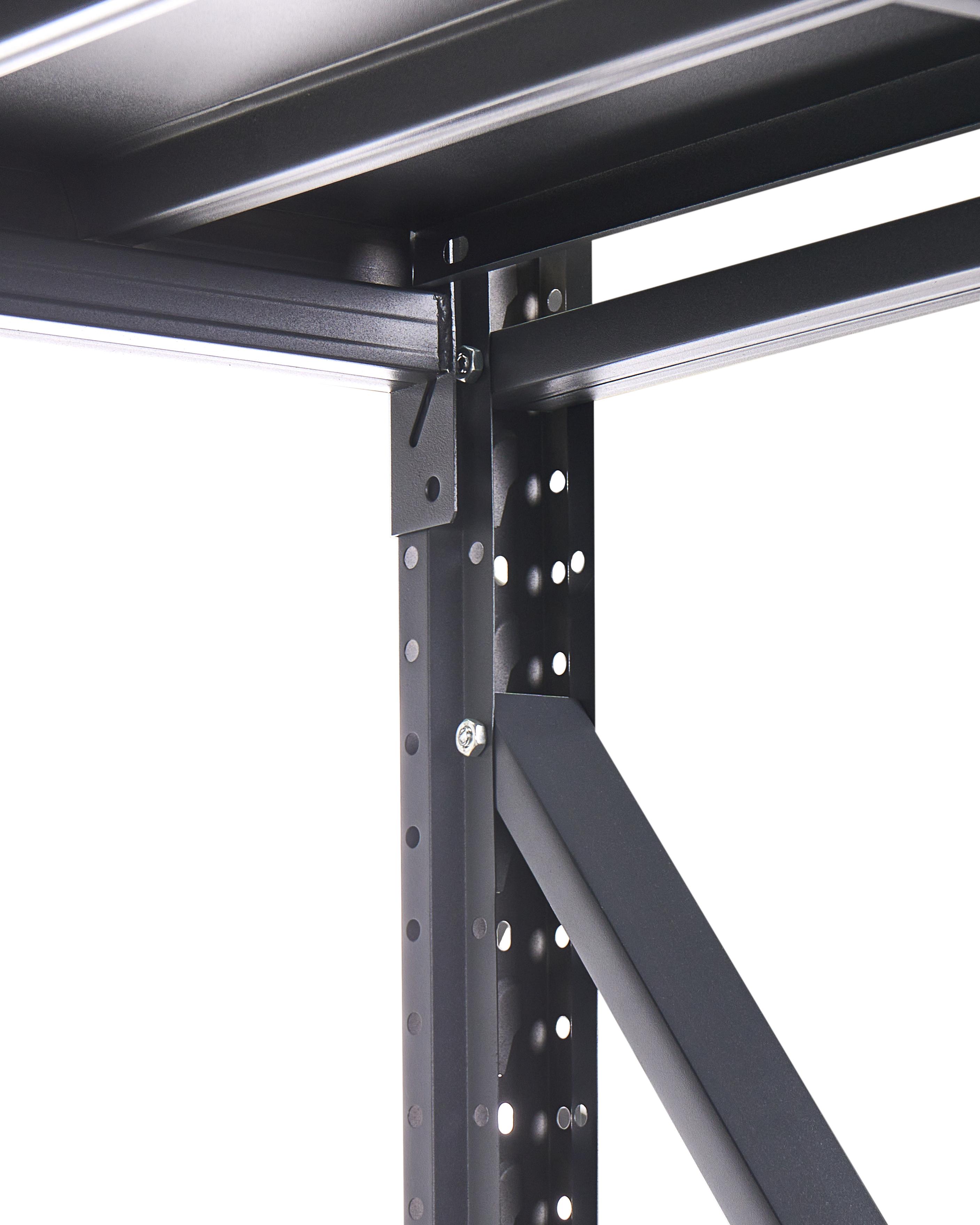 Garagerek FIUGGI Metaal 200 cm 60 cm Zwart