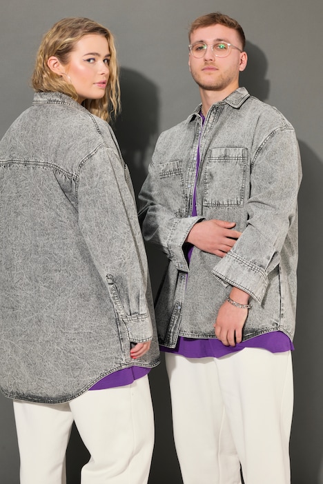 Jeanshemd, oversized, Vintage Look, Unisex