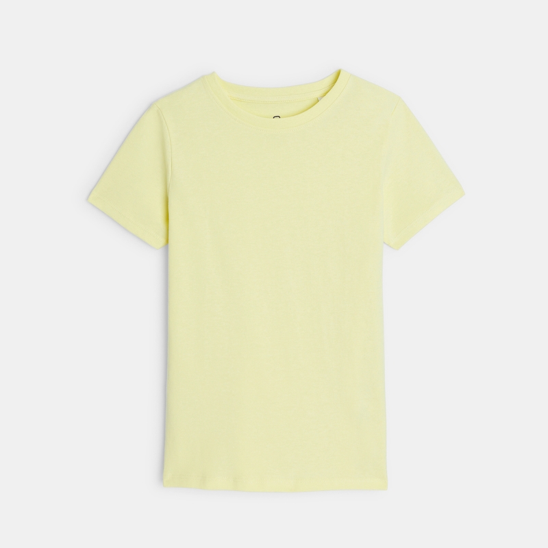 T-shirt uni en coton gris garçon