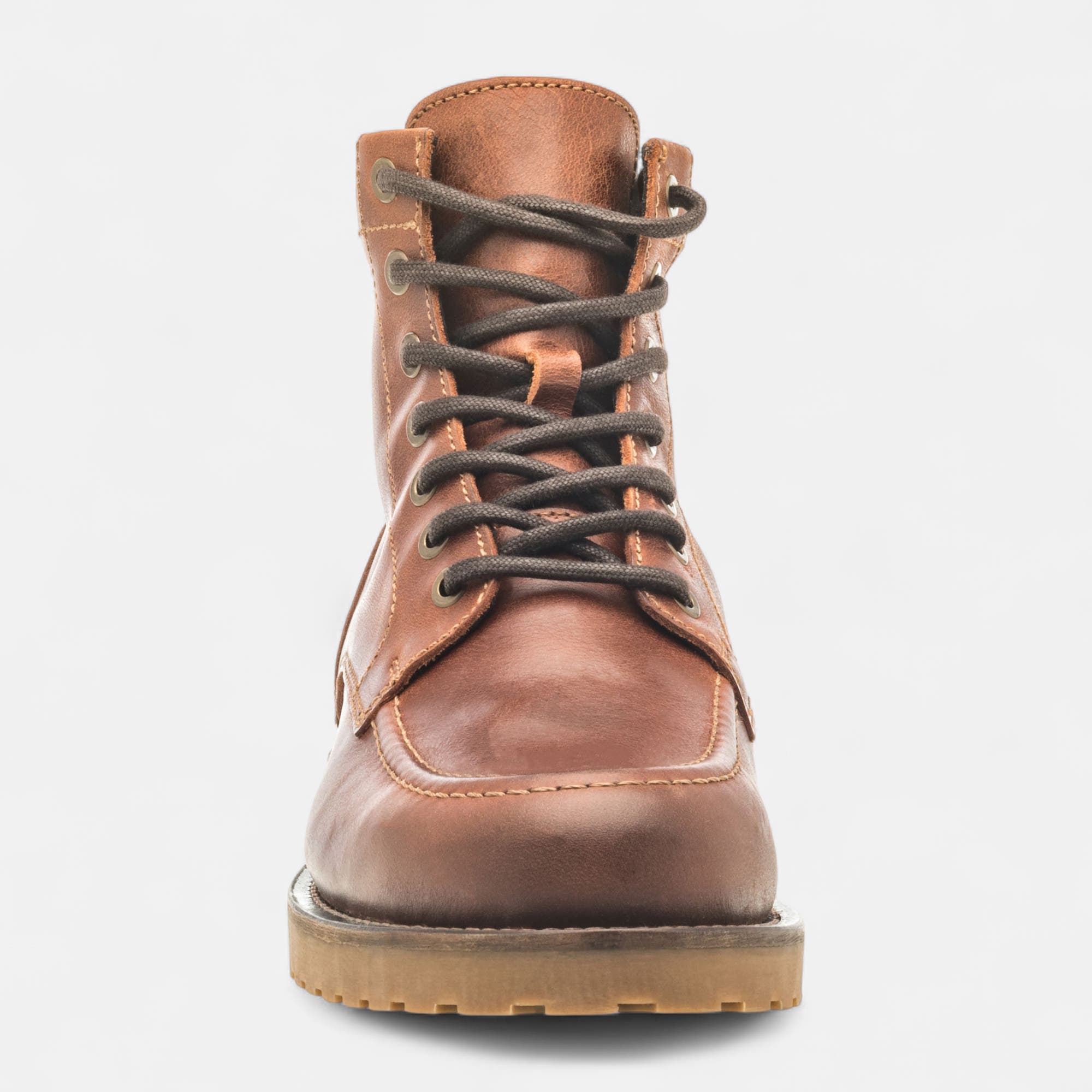 Boots Homme en cuir cognac