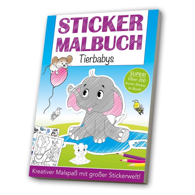 Sticker Malbuch - Tierbabys
