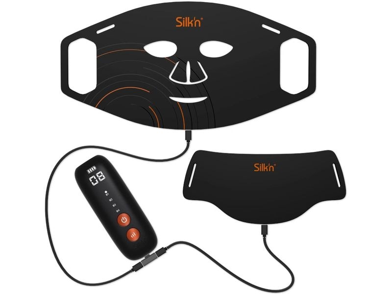 Silk'n Antiaging-Gerät LED Dual Mask für Gesicht und Hals Zwei LED-Masken zur Abdeckung von Gesicht und Hals