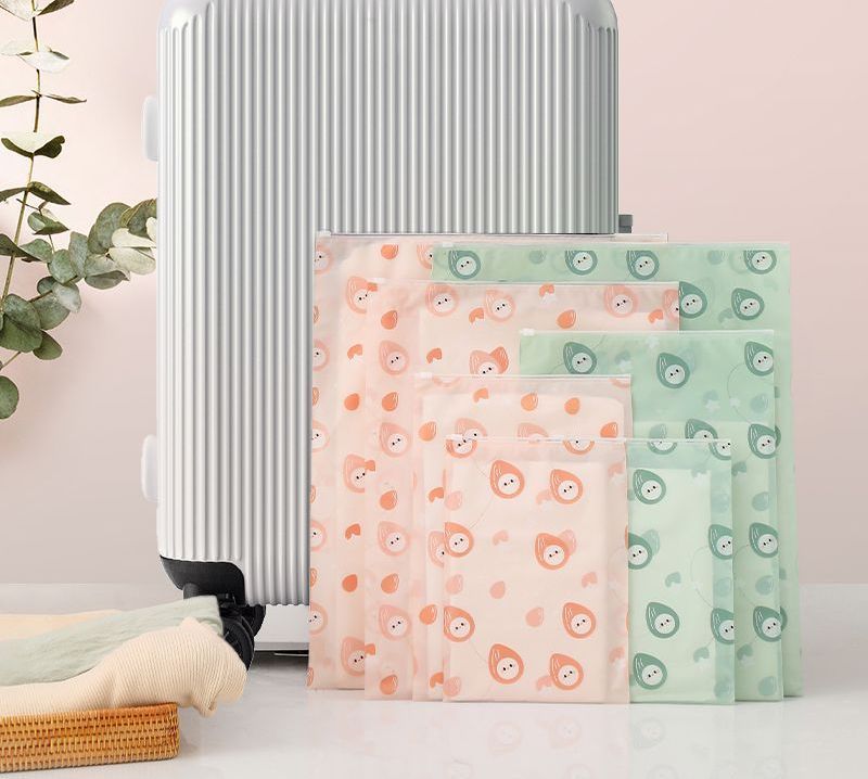 Momoi - Print Plastic Reiskledingorganizer (verschillende designs) / Set