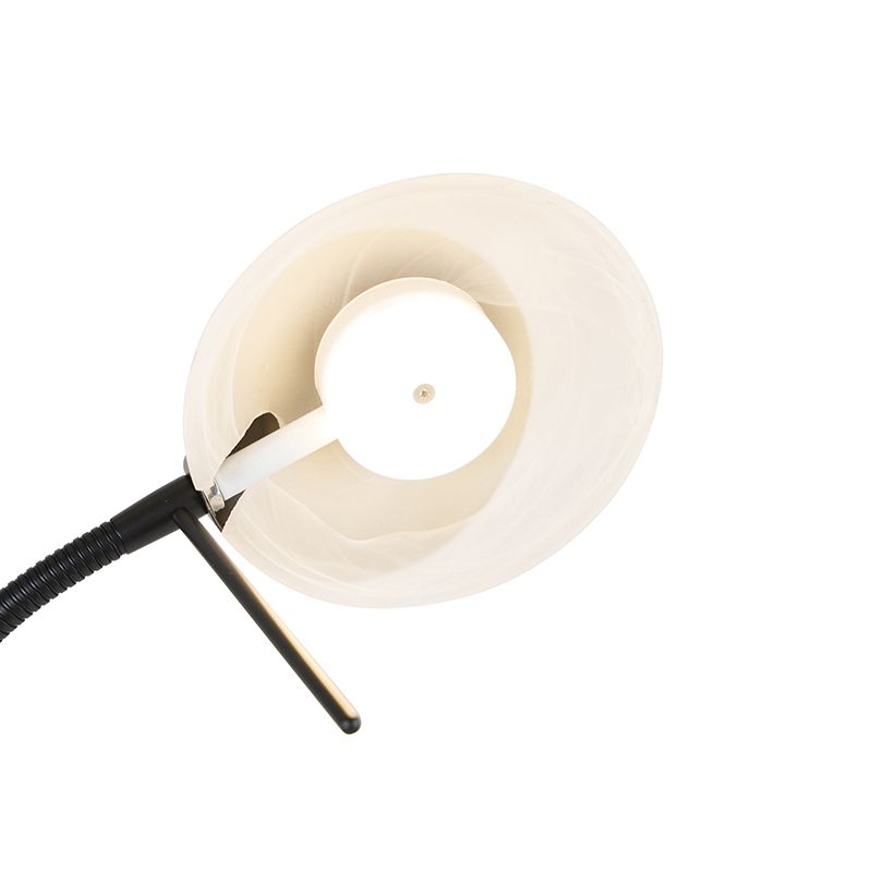 Vloerlamp zwart incl. LED en dimmer met leeslamp dim to warm - Empoli