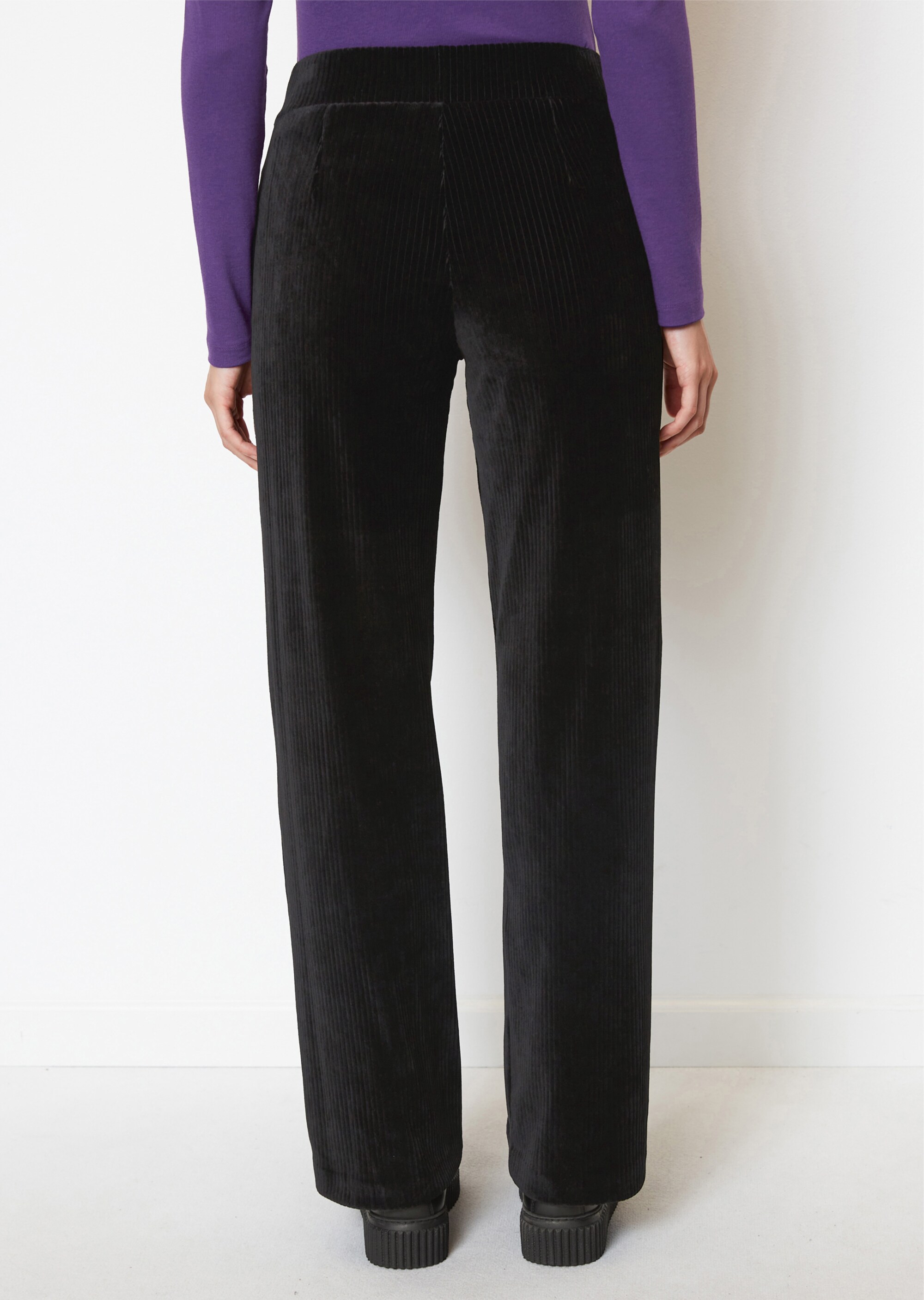 Jerseyhose straightin Cord-Qualität