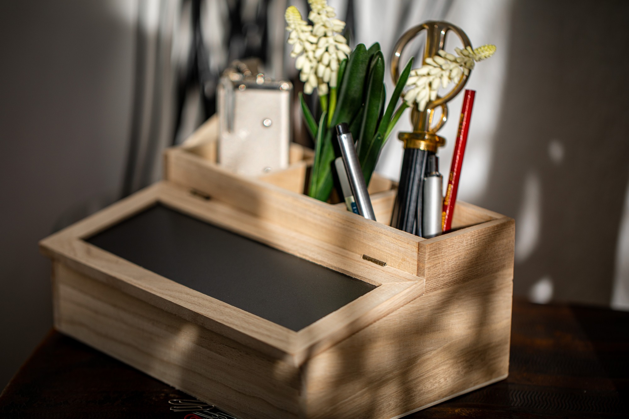 Schreibtisch-Organizer 'Sorta', natur, T 17 cm, B 24 cm, H 10 cm von fischer's lagerhaus