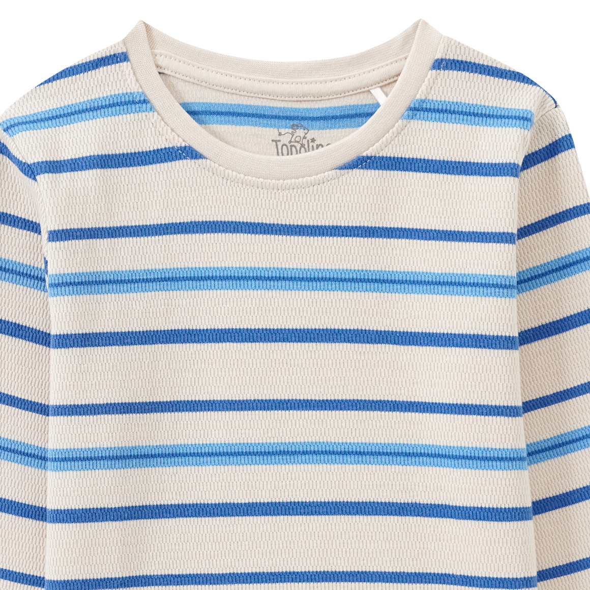Topolino Jungen Langarmshirt mit Streifen beige / blau