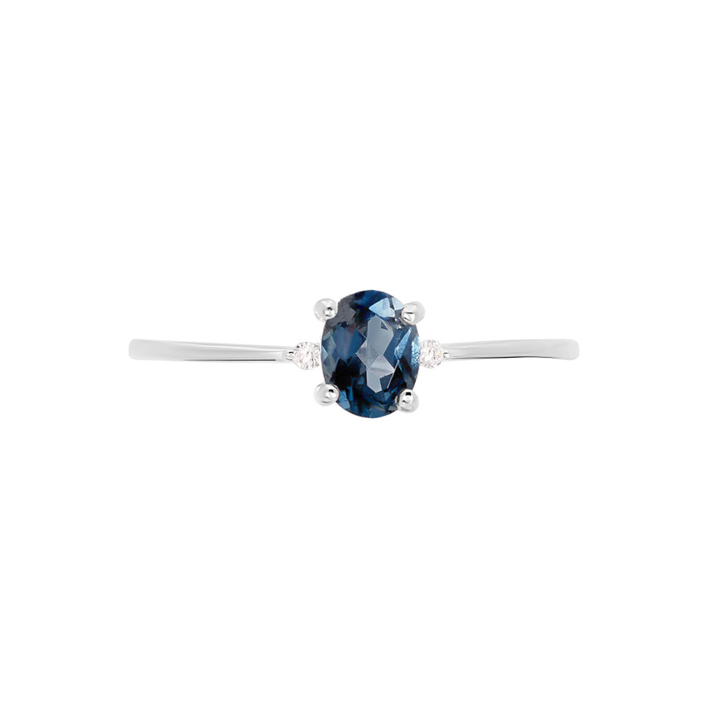 Bague Janah Or Blanc Topaze Et Oxyde De Zirconium