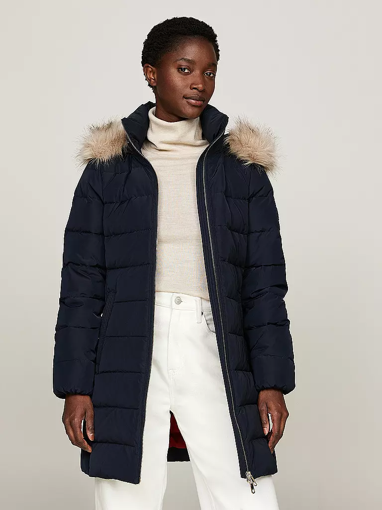 TOMMY HILFIGER Daunensteppmantel dunkelblau