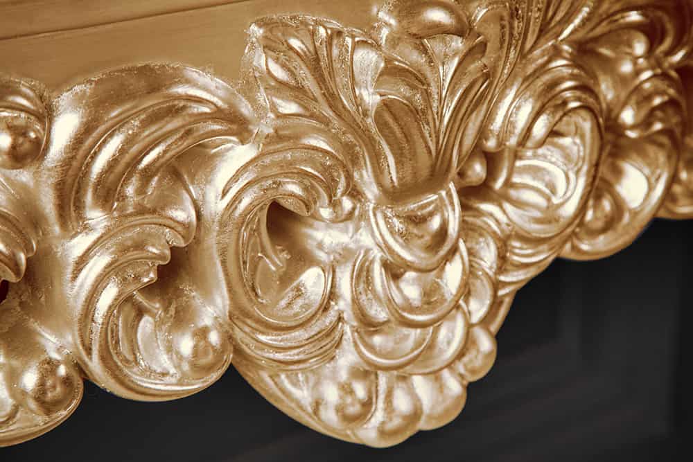 Elegante Konsole VENICE 110cm gold Barock Design Anrichte handgearbeitet