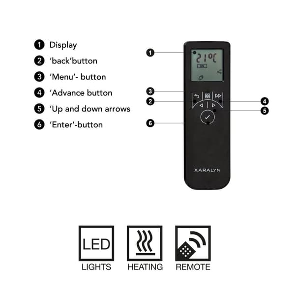 Albany vanndamp innebygd komfyr - 1500 Watt varme - digital fjernkontroll