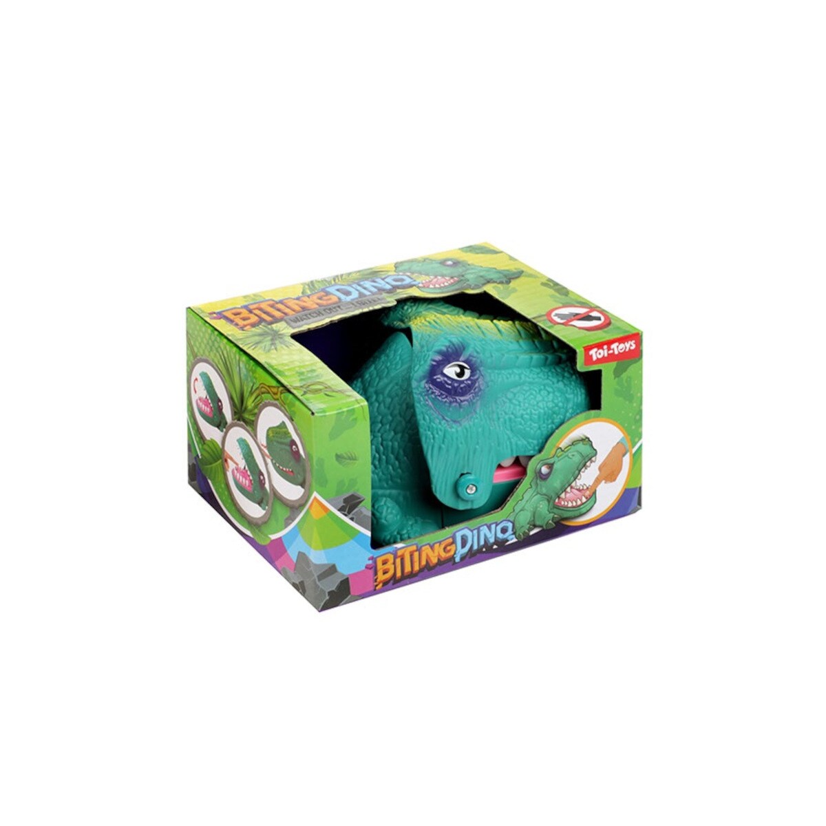 Toi-Toys - Geschicklichkeitsspiel - Beißender Dino Gesellschaftsspiel Kinderspiel Zähne
