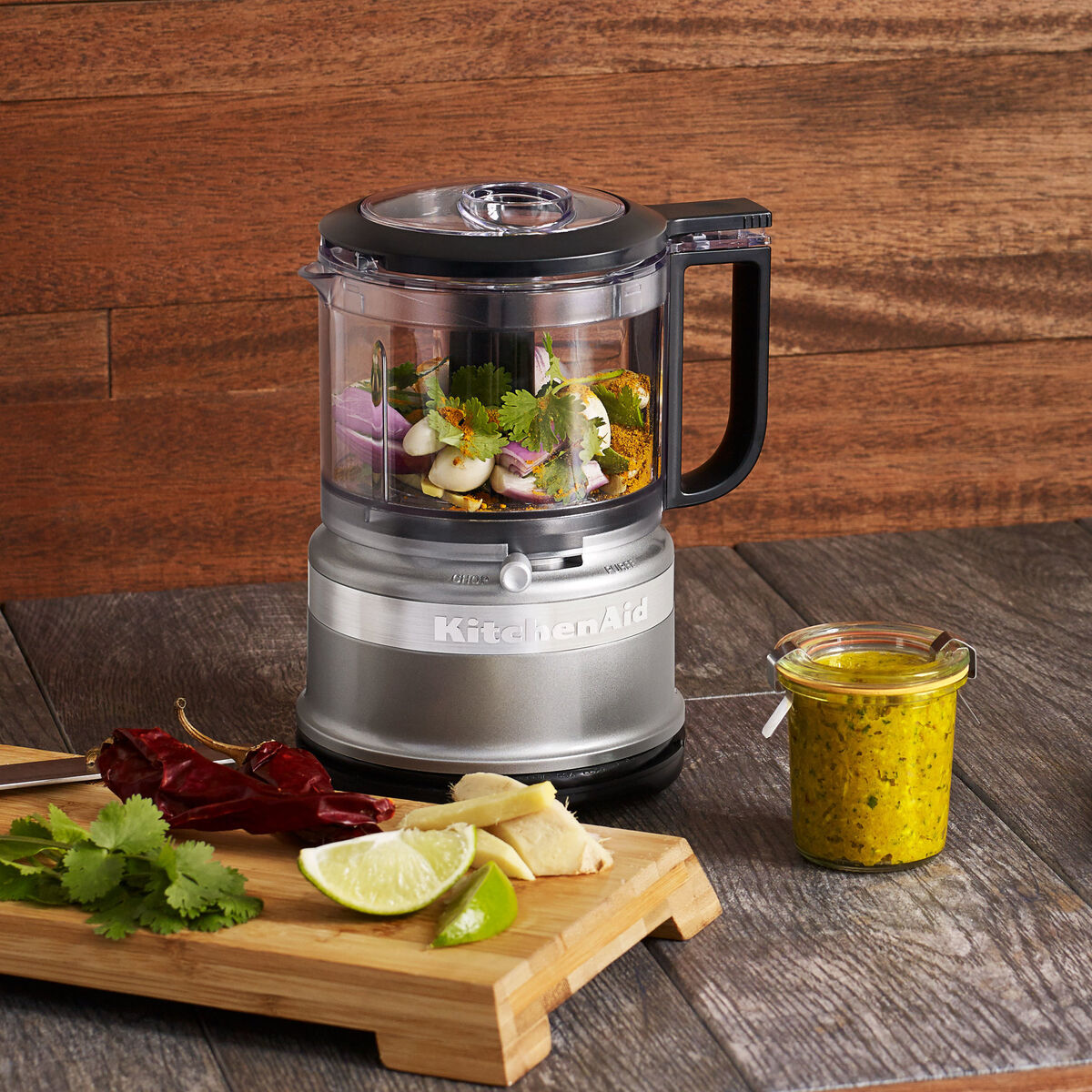 Mini Foodprocessor 5KFC3516ECU contour silver, 0,83 liter