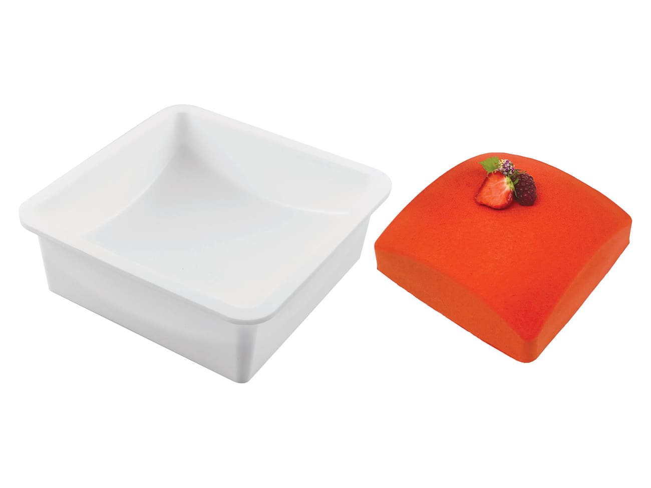 Moule silicone carré - sphère grand modèle - Silikomart