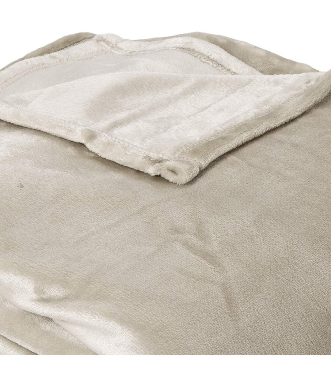 Plaid polaire 150x200 cm microvelours 100% Polyester 280g/m2 VELVET gris Galet