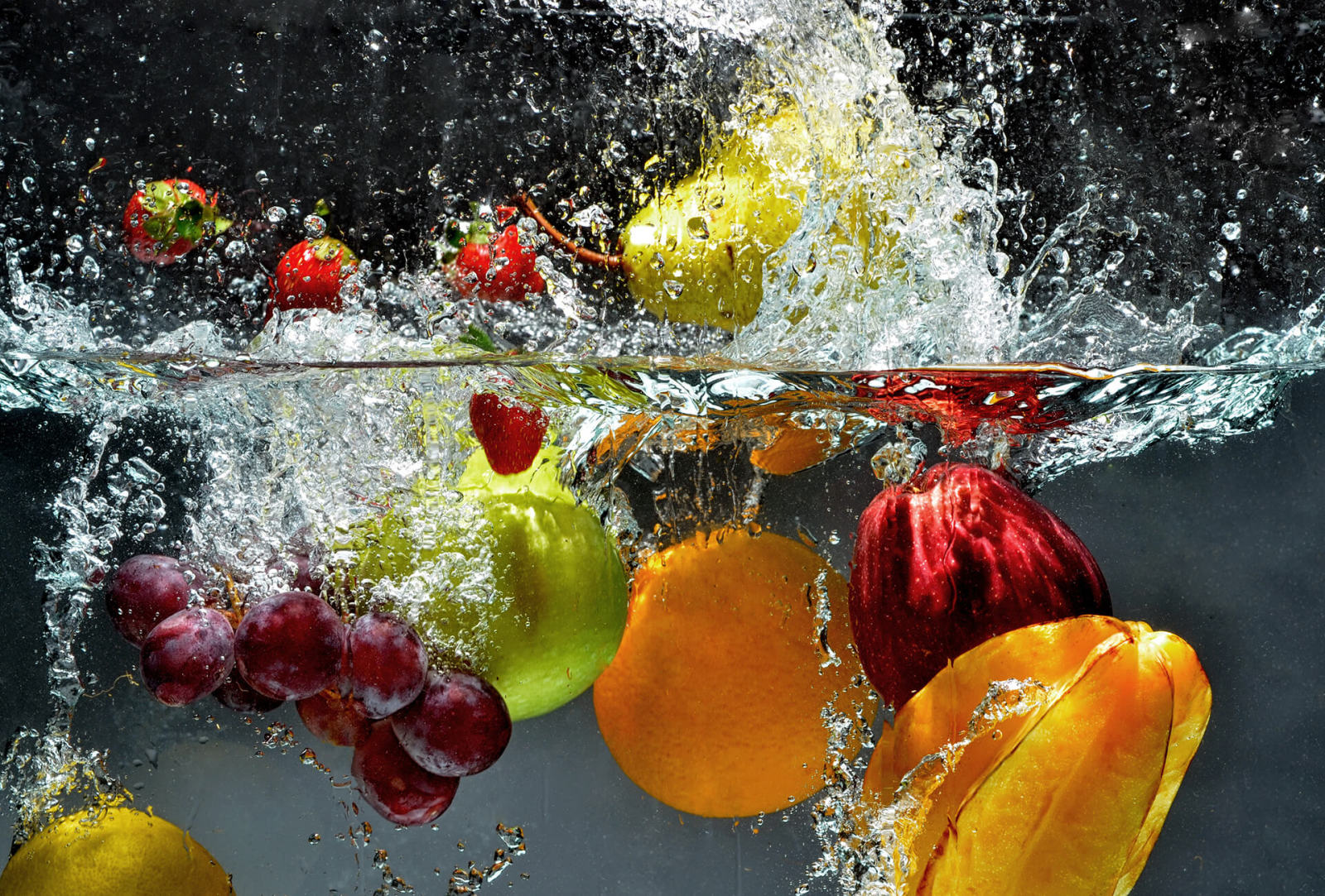 Fototapete DESIGNWALLS 2.0 - Obst - bunt-gelb - 2,6 Meter