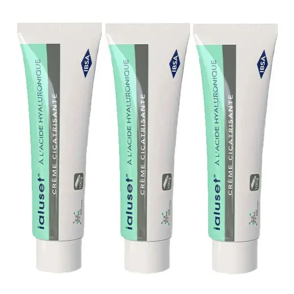 Creme cicatrizante Ialuset 100g Pacote com 3 unidades
