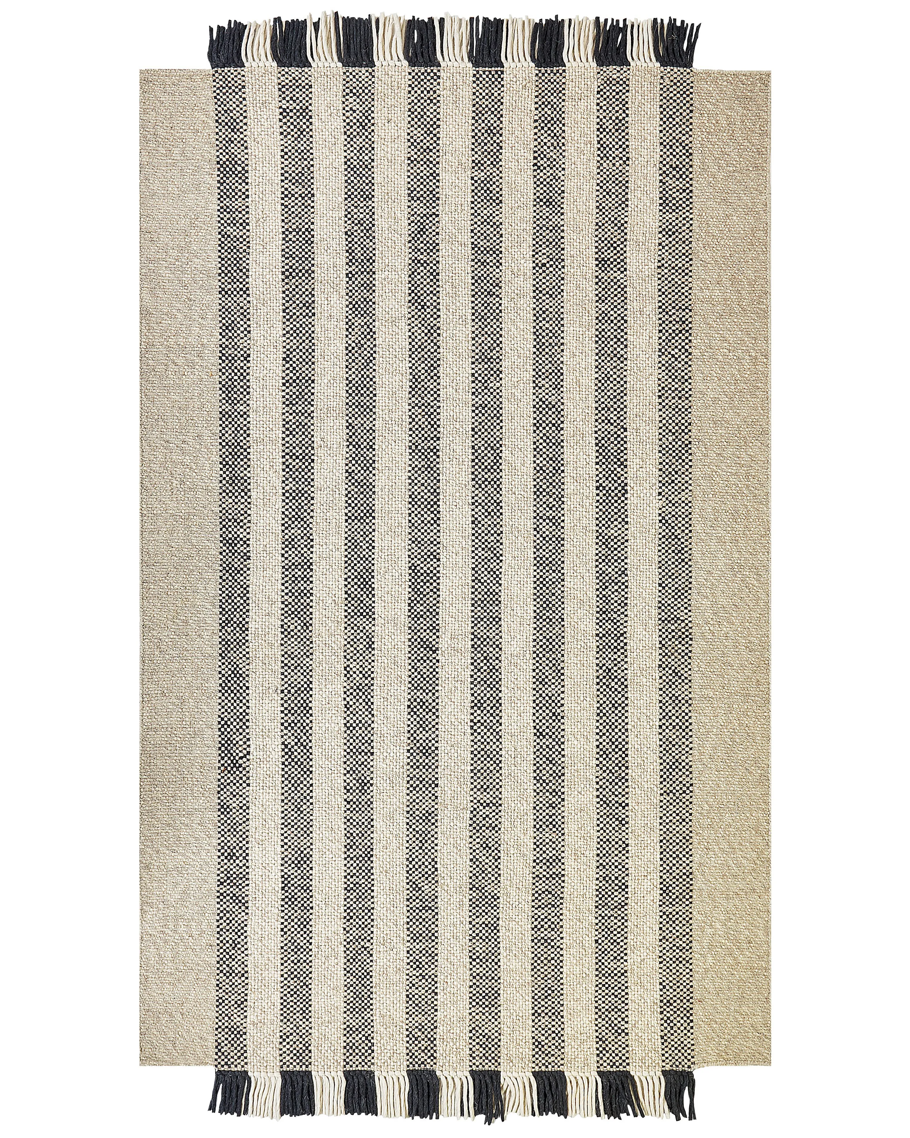 Vloerkleed TACETTIN Wit 160 x 230 cm Wol