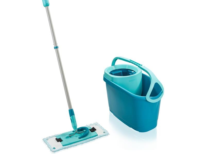 Leifheit Flachwischer Clean Twist M Ergo ohne Rollen Bodenwischer mit Schleudersieb