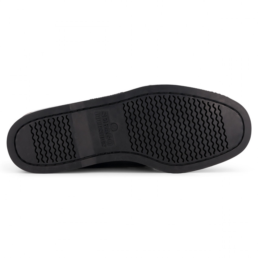 DOCKSIDES PORTLAND CUIR Black Marebago-Chaussures bateau pour homme en cuir