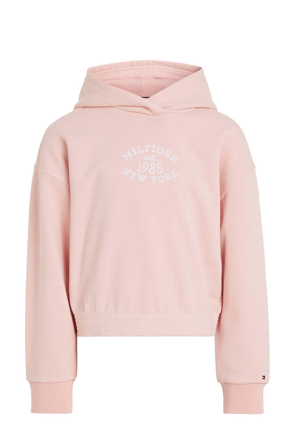 Tommy Hilfiger hoodie met printopdruk lichtroze/wit