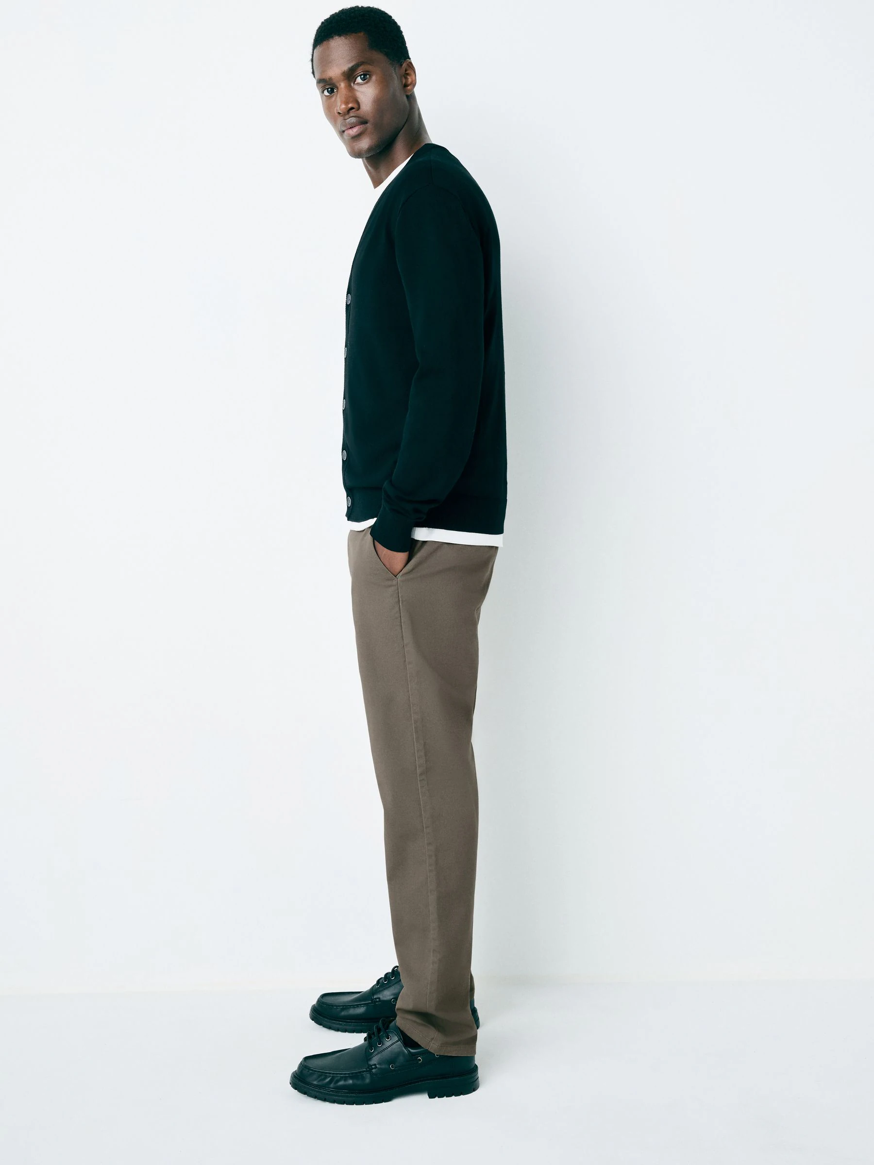 Lichtbruin - Slim Fit - Stretchy chino