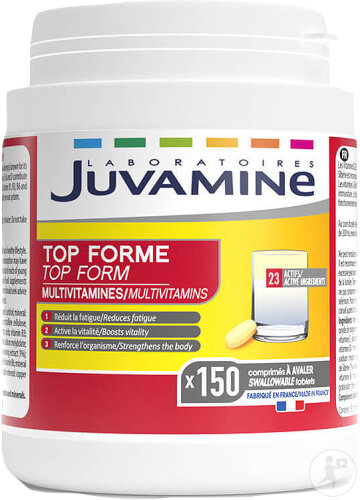 Juvamine Top Forme Multivitamines À Avaler Format 5 Mois 150 Comprimés