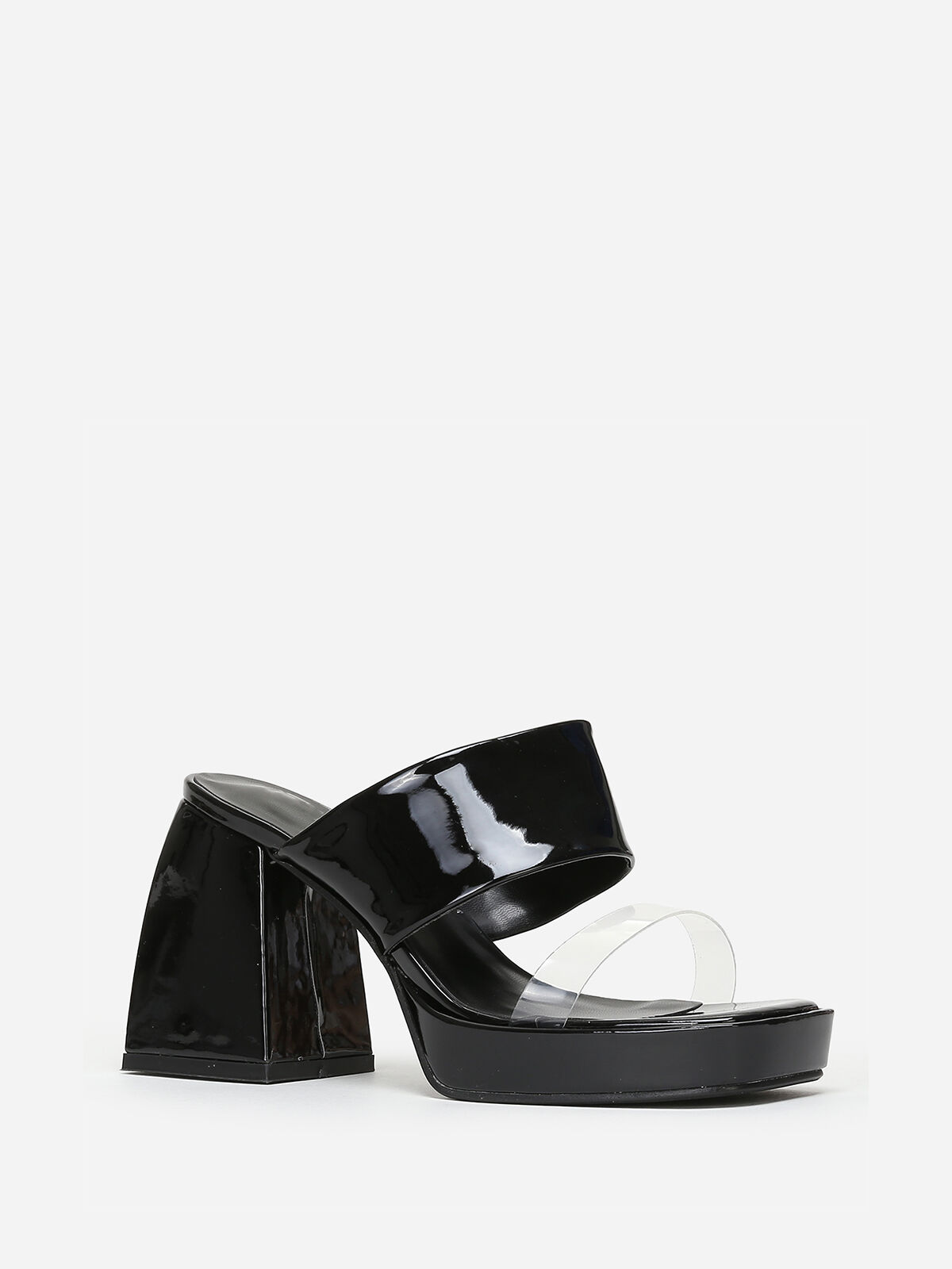 Mules style babies vernies- Noir