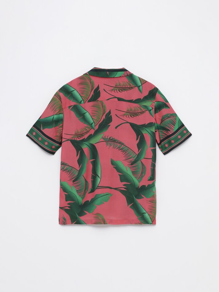 Camisa resort estampada - Fuchsia Vigoré