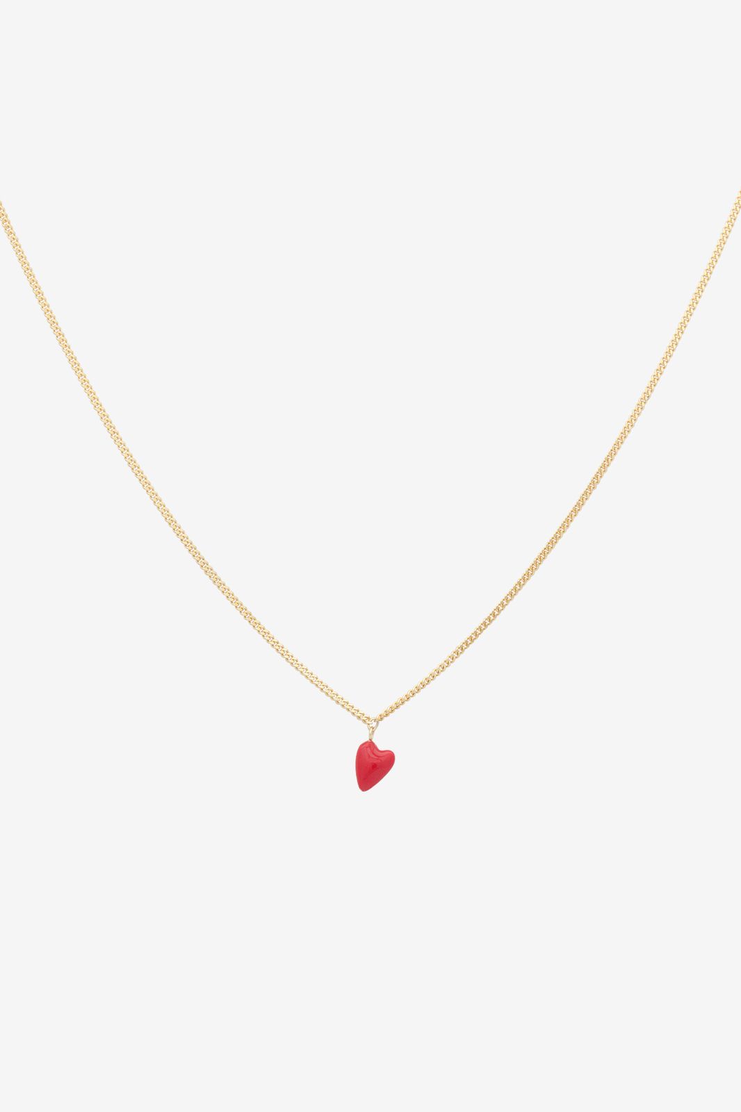 Anna+Nina gold plated heart beat ketting