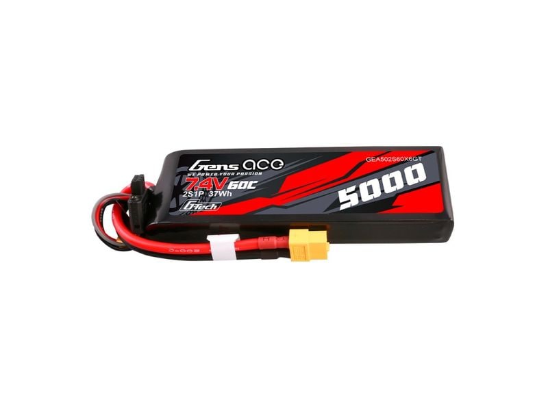 Gens ace RC-Akku LiPo 5000 mAh 7.4 V 60C G-Tech 2S LiPo Akku mit XT60 Stecker