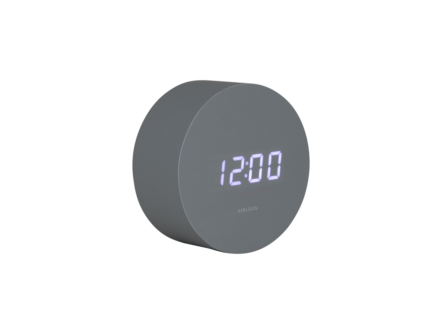 Alarm clock Spry round LED mouse grey