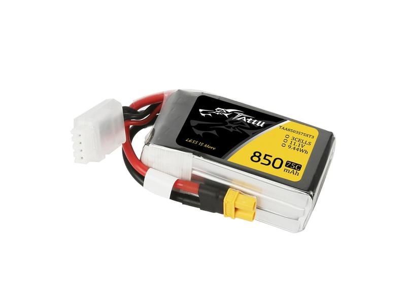 Tattu RC-Akku LiPo 850 mAh 11.1 V 75C 3S LiPo Akku für Racecopter mit XT30 Stecker