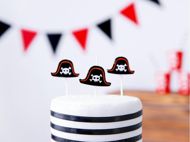 Partydeco Kerze Piraten 5 Stück Geburtstagskerzen