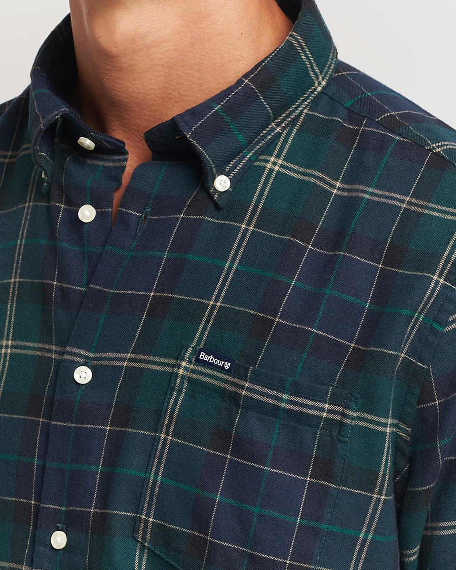 Barbour Lifestyle Flannel Check Shirt Green Loch