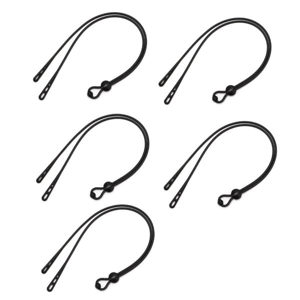 INF Justerbare brillesnorer - 5 stk Sort