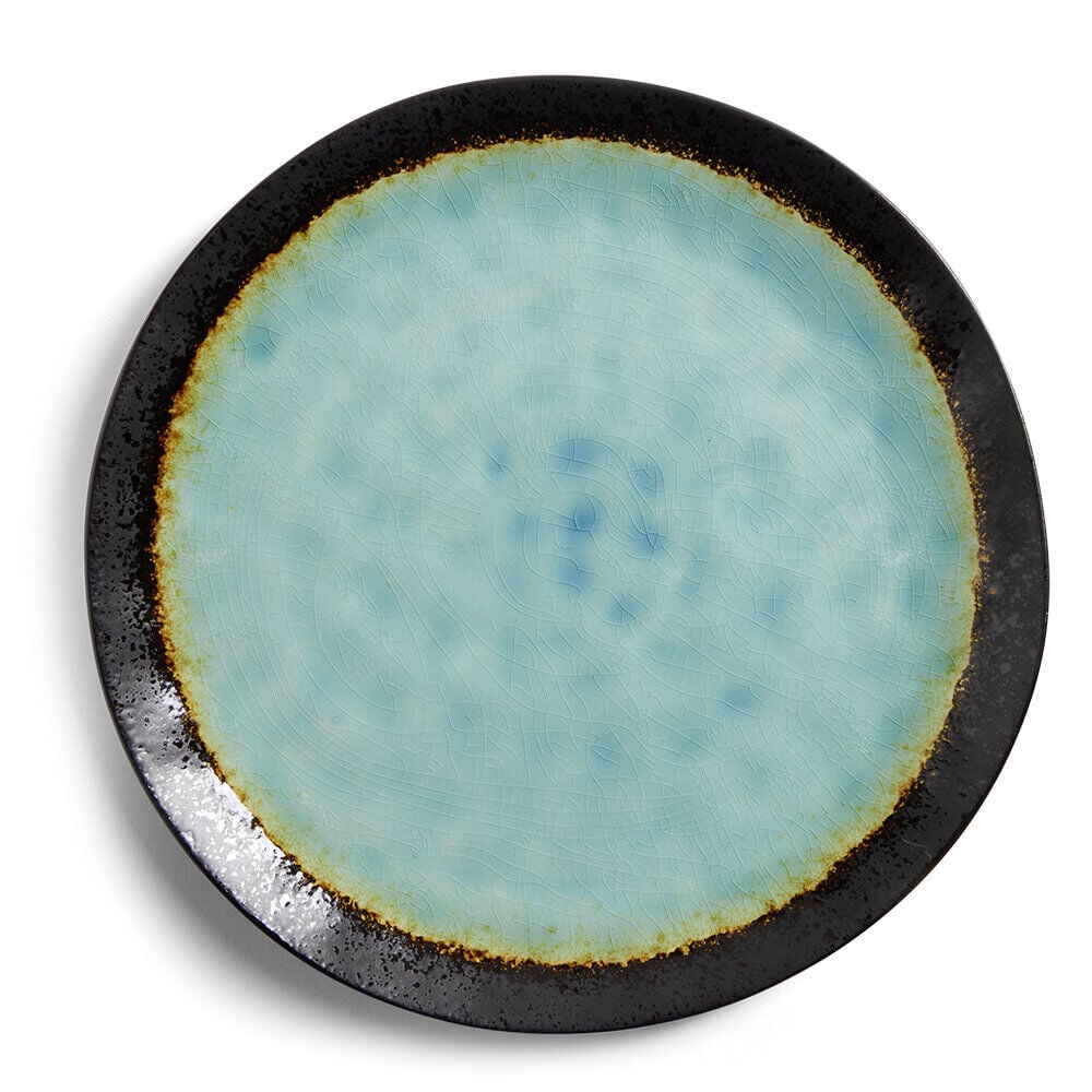 Assiette plate grès vert Ø27,5cm