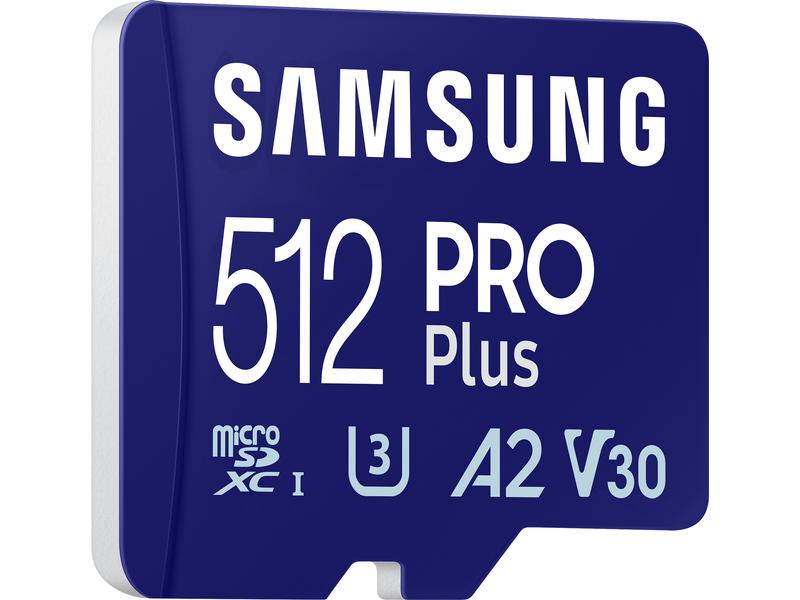 Samsung microSDXC-Karte Pro Plus 512 GB Speicherkarte mit 512 GB Speicherkapazität