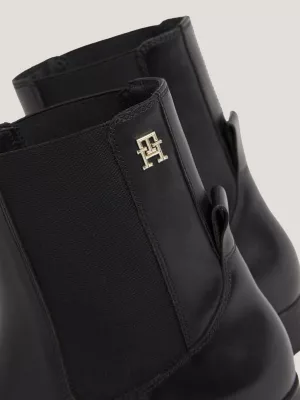 Botas de cano curto essenciais em couro de alta qualidade