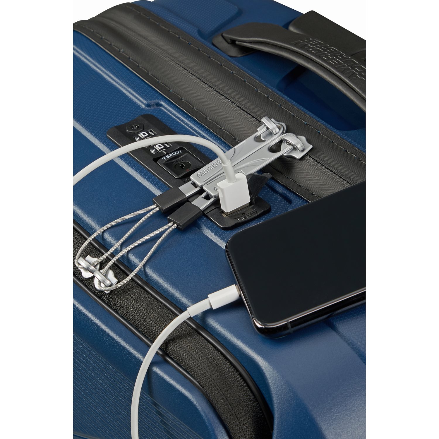 American Tourister Airconic Spinner 55 Neon Frontloader 15.6'' midnight navy