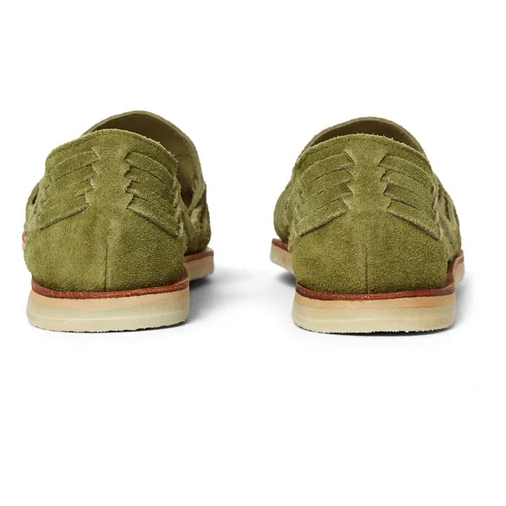 Mapache Sandales Alegre Suede | Vert olive