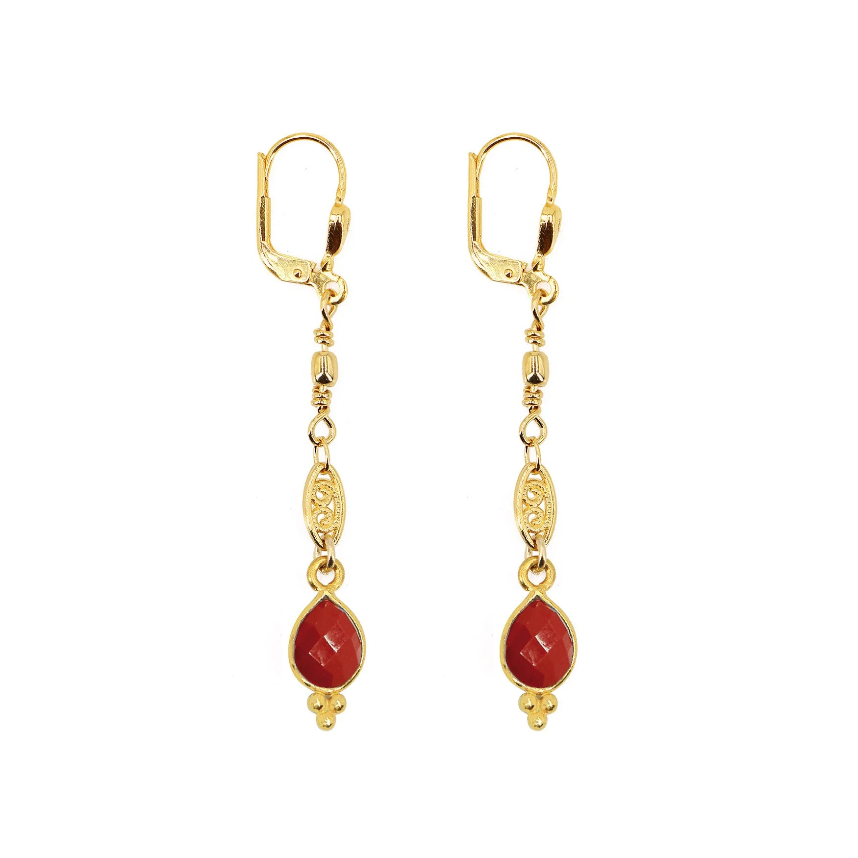 THALIA - Boucles longues | Rouge
