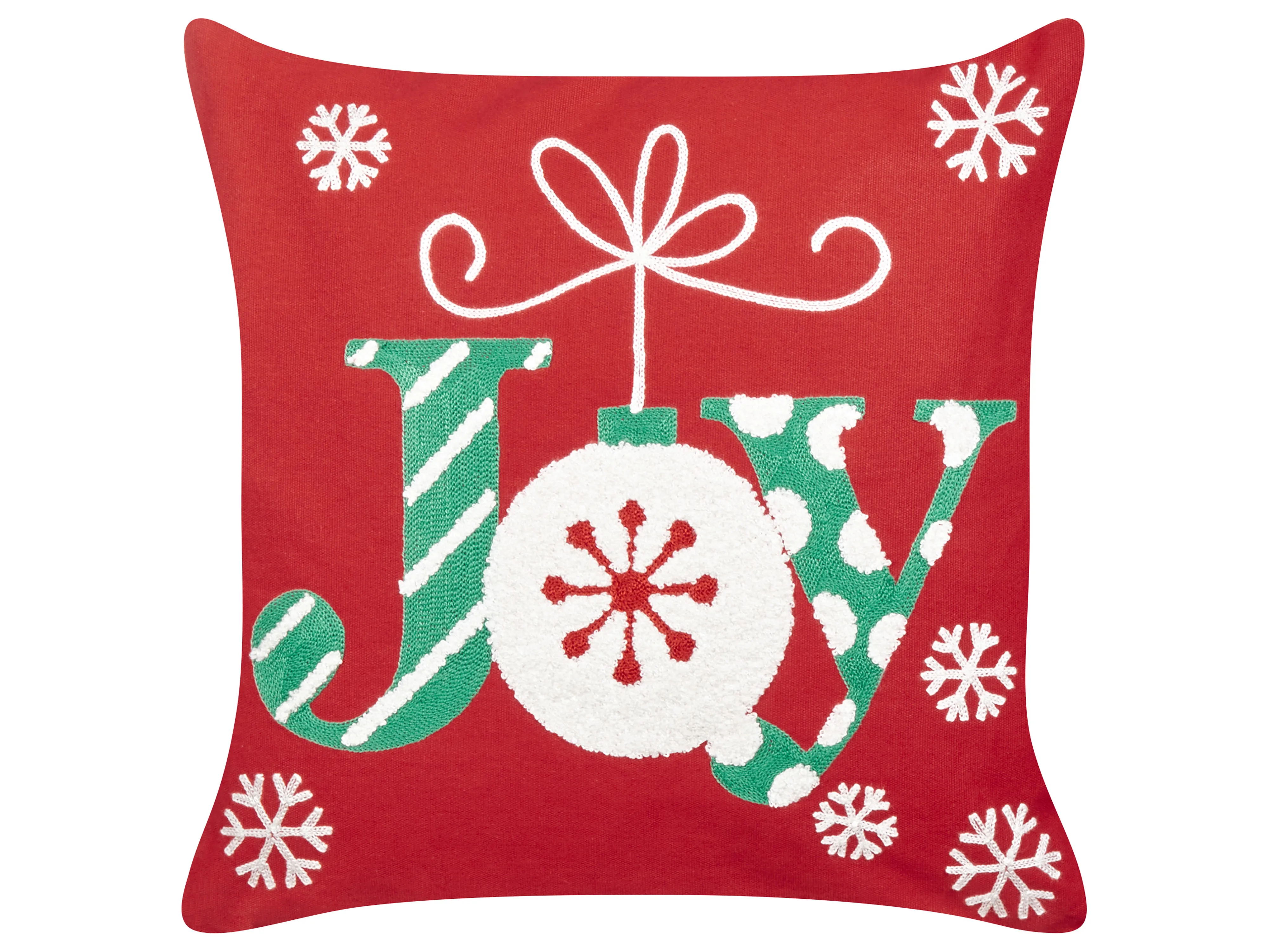 Set van 2 sierkussens GINGERBREAD Katoen 45 x 45 cm Rood kerstmotief