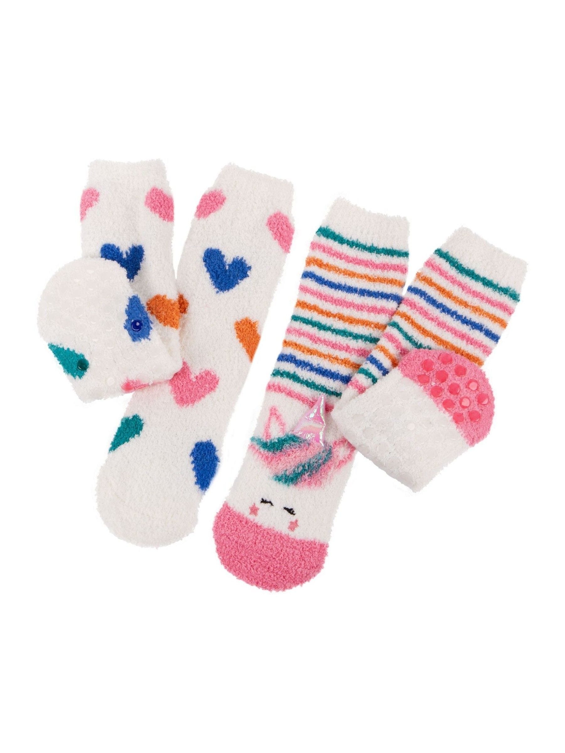Totes Toasties Girls Super Soft Slipper Socks 2 Pack