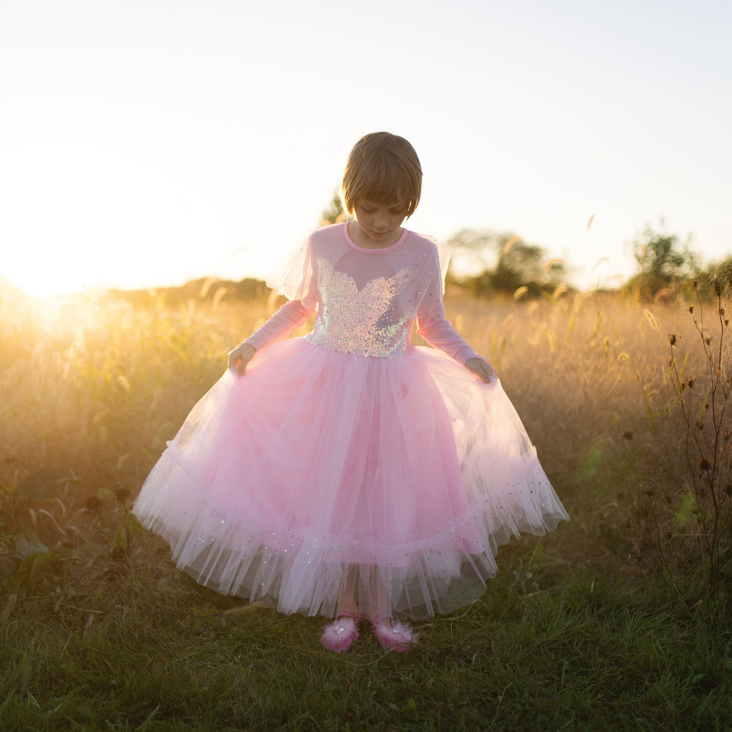 Verkleedjurk Prinses Roze Elegant, 5-6 jaar
