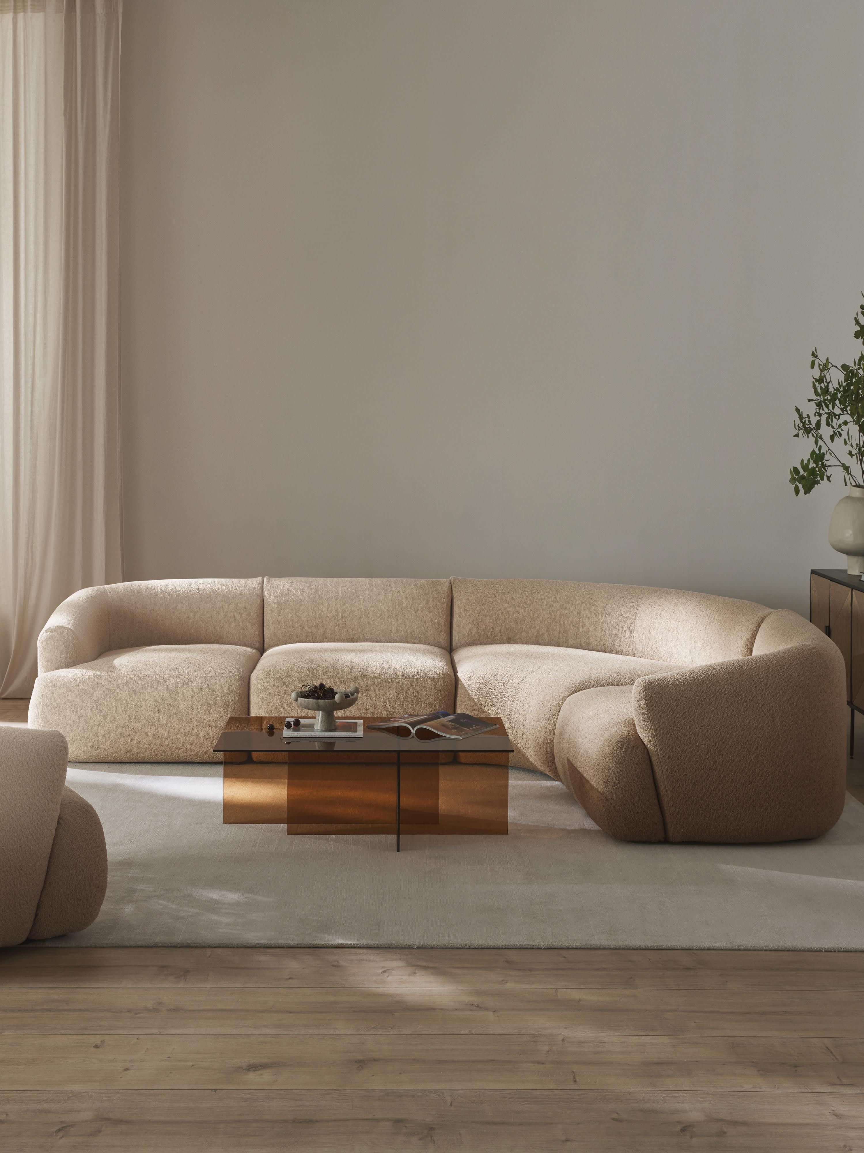 Modulaire bouclé hoekbank Sofia (4 zits)