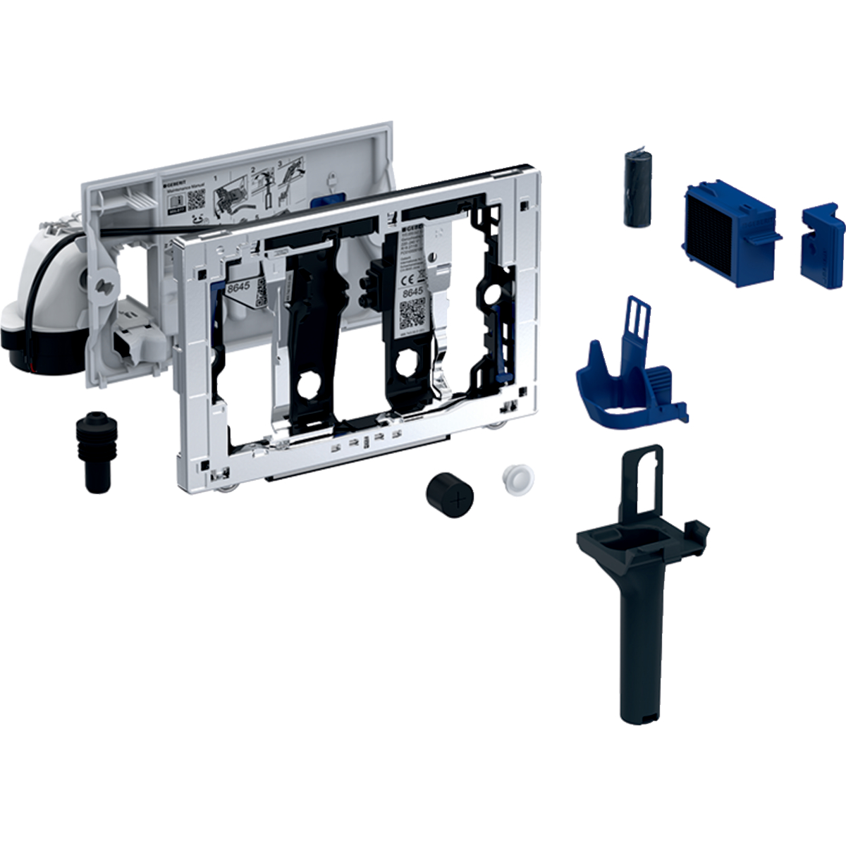 Geberit DuoFresh module met automatische activering en houder voor Geberit DuoFresh stick, voor Sigma inbouwreservoir 8 cm chroom